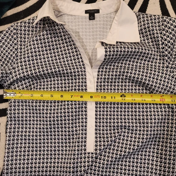 Ann Taylor Navy And White Collared Shift Dress Size S - Picture 8 of 8